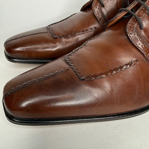 Mezlan Slesse Custom Brown Leather Derby Dress Shoes Mens 12 Split Toe Spain main image 8